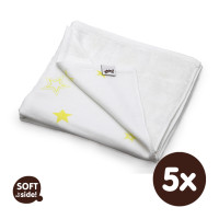 Bambusová deka XKKO BMB 130x70 - Lemon Stars 5x1ks VO bal.