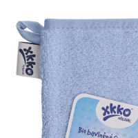 BIO bavlnené froté žinka XKKO Organic - Baby Blue