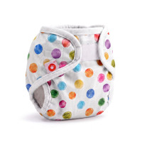 Vrchné plienkové nohavičky XKKO Newborn - Watercolour Polka Dots