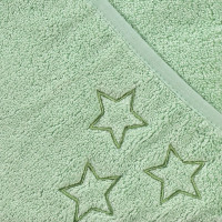 BIO Bavlnená froté osuška s kapucňou XKKO Organic 90x90 - Mint Stars