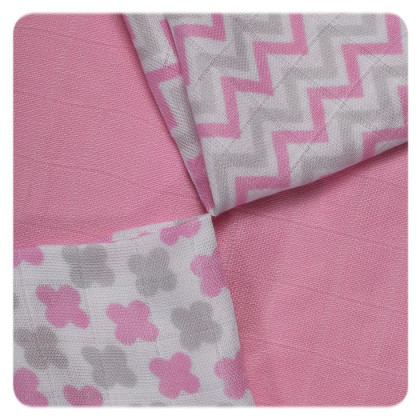 Bambusové obrúsky XKKO BMB 30x30 - Scandinavian Baby Pink MIX