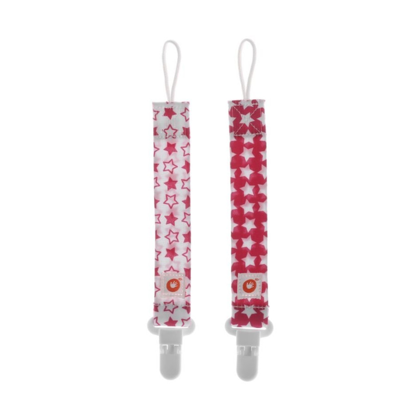 XKKO Klipy na cumlík 2ks - Little Stars Magenta MIX 5x2ks (VO balenie)