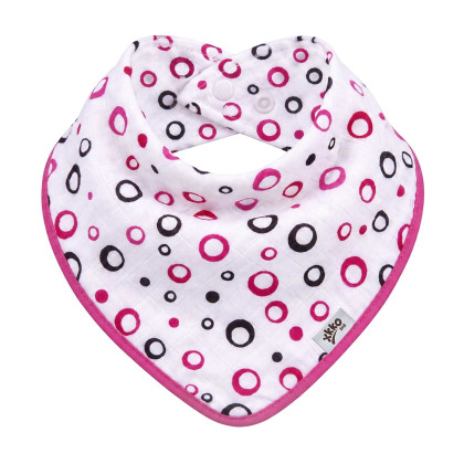 Bambusová šatka XKKO BMB - Magenta Bubbles