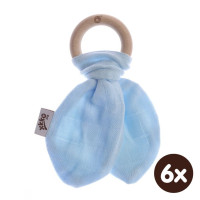 Hryzátko XKKO BMB Lístky - Baby Blue 6x1ks (VO balenie)