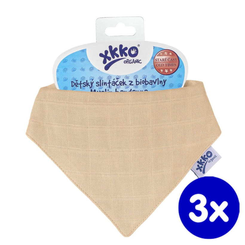 Šatka XKKO Organic Staré časy - Summer Peach 3x1ks VO bal.