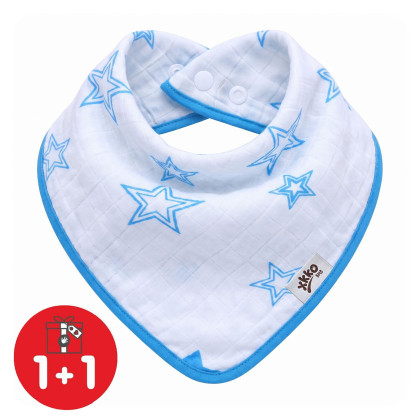 Bambusová šatka XKKO BMB - Cyan Stars