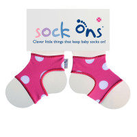 Sock Ons Designer Pink Spots - Veľkosť 0-6m