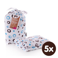 Bambusová zavinovačka XKKO BMB 120x120 - Cyan Bubbles  5x1ks VO bal.