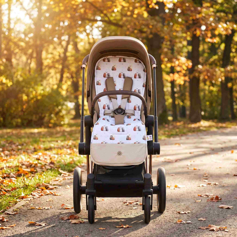 Podložka do kočíka XKKO LUX - Bear Family