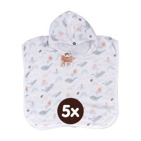 Bambusové pončo XKKO BMB Digi - Sky Whale Veľkosť 1 5x1ks (VO balenie)