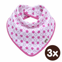 Bambusová šatka XKKO BMB - Little Stars Magenta 3x1ks VO bal.