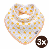 Bambusová šatka XKKO BMB - Little Stars Orange 3x1ks VO bal.