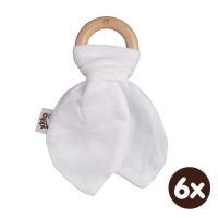 Hryzátko XKKO BMB Lístky - White 6x1ks (VO balenie)
