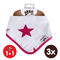 Bambusová šatka XKKO BMB - Magenta Stars 3x1ks VO bal.