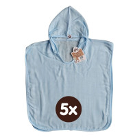 Bambusové pončo XKKO BMB - Baby Blue 5x1ks (VO balenie)