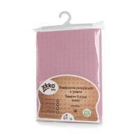 Bambusové posteľné prestieradlo XKKO BMB 120x60 - Baby Pink