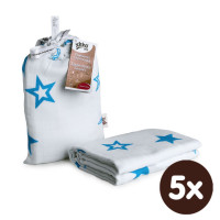 Bambusová zavinovačka XKKO BMB 120x120 - Cyan Stars  5x1ks VO bal.