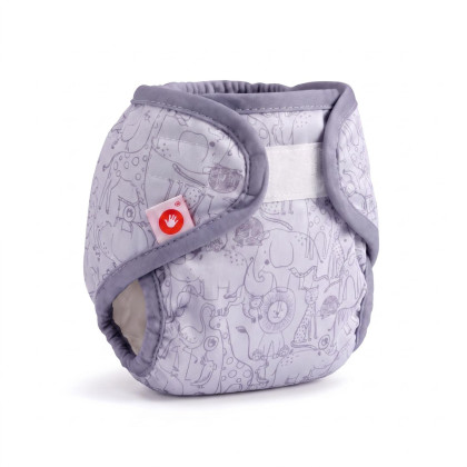 Vrchné plienkové nohavičky XKKO Newborn - Safari Lavender Aura