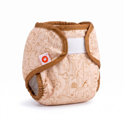 Vrchné plienkové nohavičky XKKO Newborn - Safari Honey Mustard