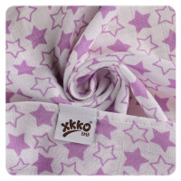 Bambusové plienky XKKO BMB 70x70 - Little Stars Lilac MIX 10x3ks VO bal.