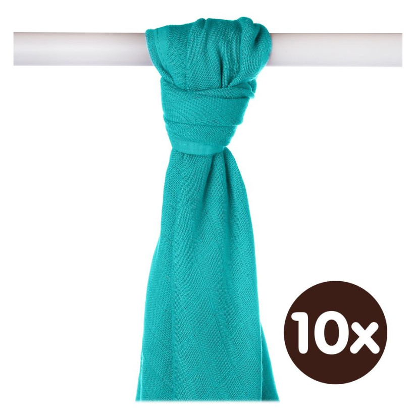 Bambusová osuška XKKO BMB 90x100 - Turquoise 10x1ks VO bal.