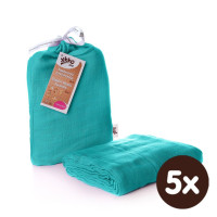 Bambusová zavinovačka XKKO BMB 120x120 - Turquoise 5x1ks VO bal.