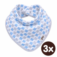 Bambusová šatka XKKO BMB - Scandinavian Baby Blue Cross 3x1ks VO bal.