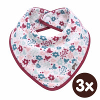 Bambusová šatka XKKO BMB - Flowers&Birds Girls 3x1ks VO bal.
