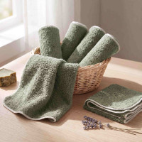 BIO bavlnené obrúsky XKKO Organic 21x21 - Granite Green