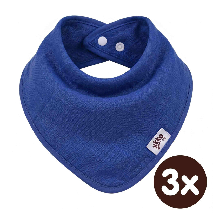 Bambusová šatka XKKO BMB - Ocean Blue 3x1ks VO bal.