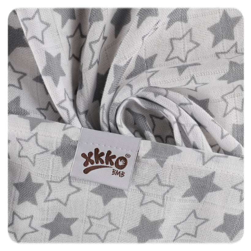 Bambusové plienky XKKO BMB 70x70 - Little Stars Silver MIX 3ks