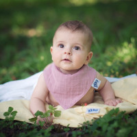 Šatka XKKO Organic Staré časy - Light Pink