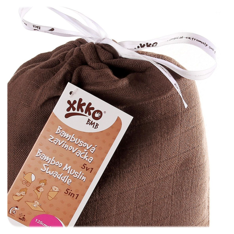 Bambusová zavinovačka XKKO BMB 120x120 - Dark Choco 5x1ks VO bal.