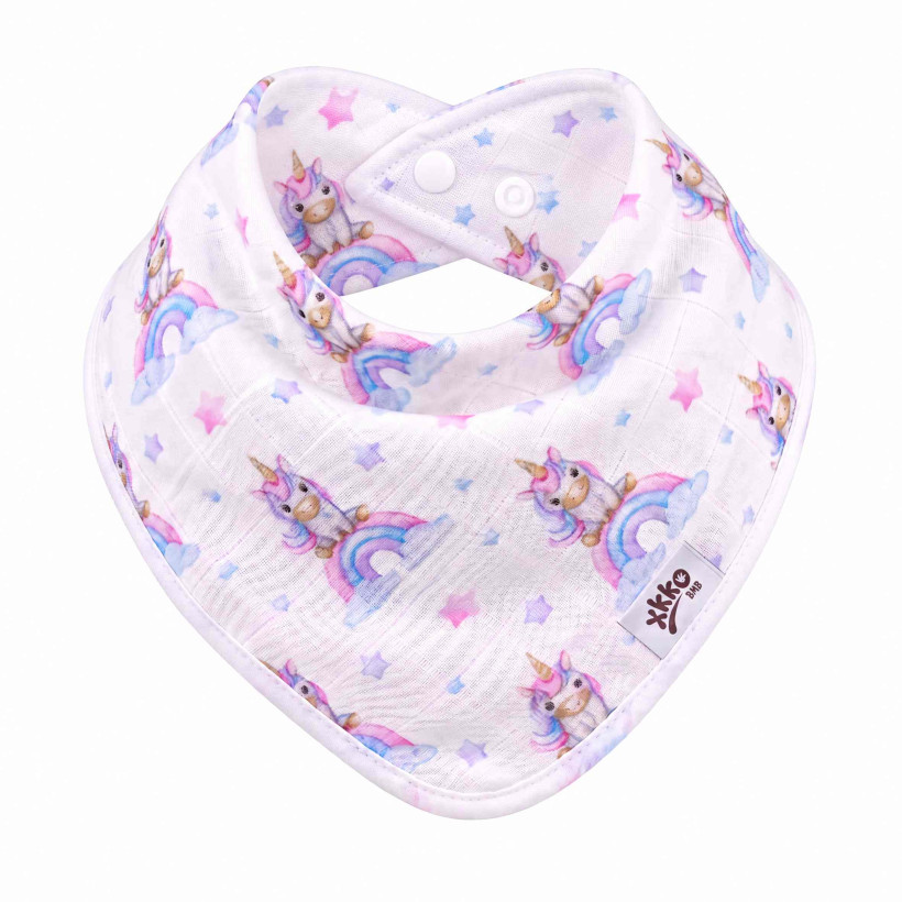 Bambusová šatka XKKO BMB Digi - Unicorns