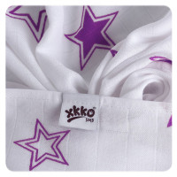 Bambusové plienky XKKO BMB 70x70 - Lilac Stars MIX 3ks