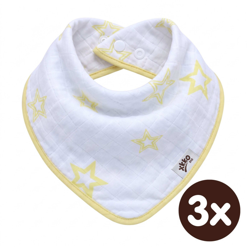 Bambusová šatka XKKO BMB - Lemon Stars 3x1ks VO bal.