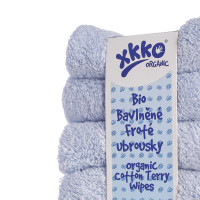 BIO bavlnené obrúsky XKKO Organic 21x21 - Baby Blue