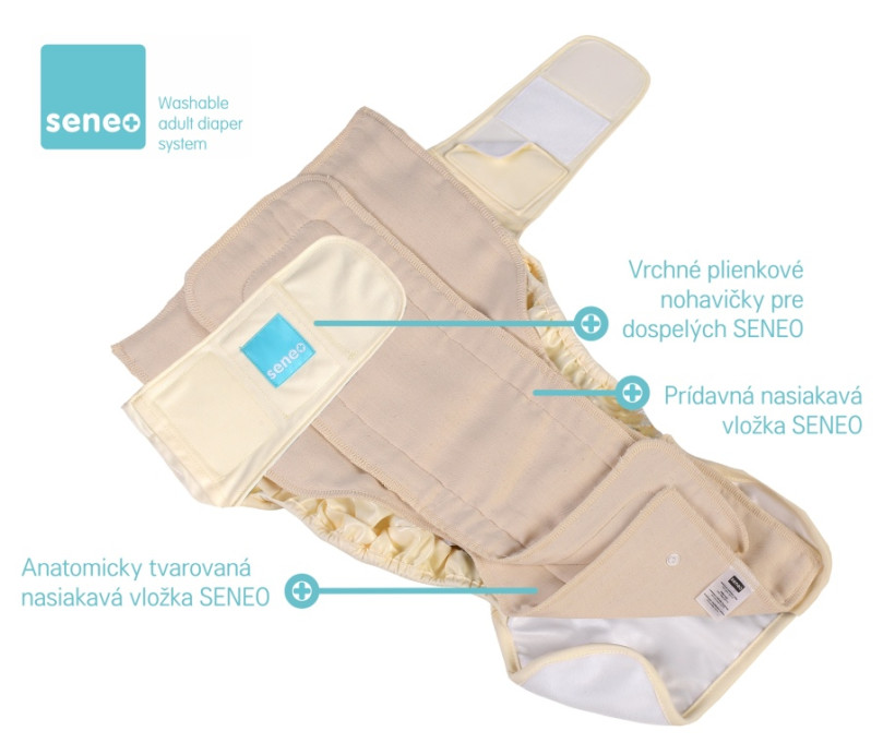 SENEO Vrchné plienkové nohavičky pre dospelých - Pastel Yellow Veľkosť L