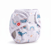 Vrchné plienkové nohavičky XKKO Newborn - Sky Whale