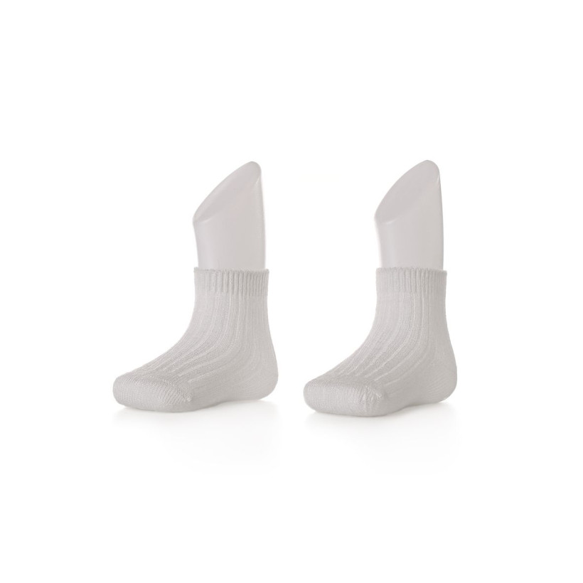 Ponožky XKKO BMB Pastels White - 24-36m 2páry