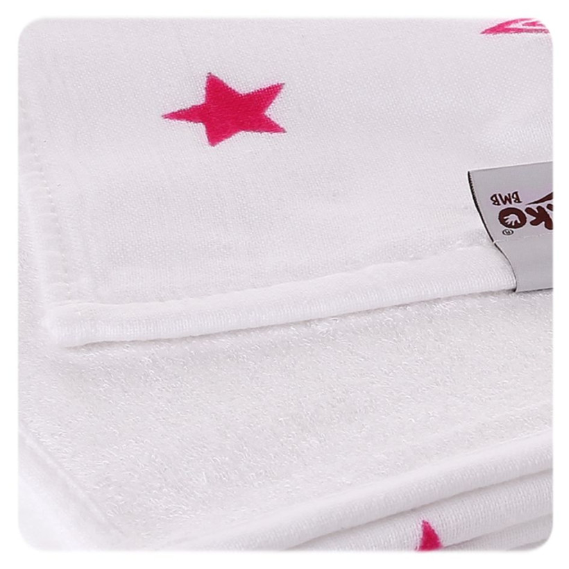 Bambusová deka XKKO BMB 130x70 - Magenta Stars 5x1ks VO bal.