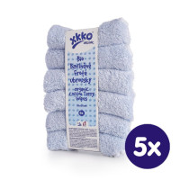 BIO bavlnené obrúsky XKKO Organic 21x21 - Baby Blue 5x6ks (VO bal.)