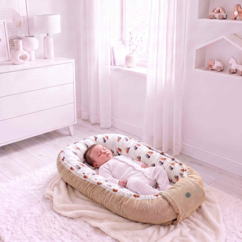 Obojstranné hniezdo pre bábätko XKKO LUX - Bear Family