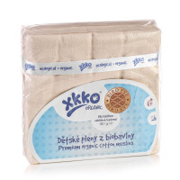 Plienky z biobavlny XKKO Organic 80x80 Bird Eye - Natural