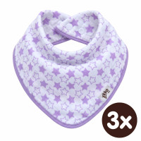 Bambusová šatka XKKO BMB - Little Stars Lilac 3x1ks VO bal.