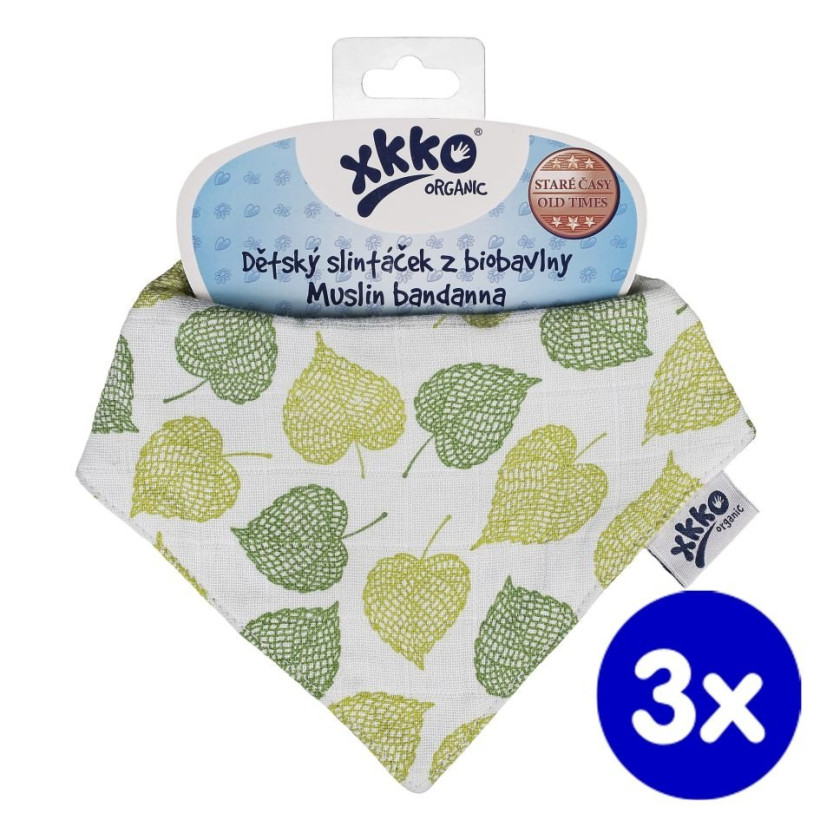 Šatka XKKO Organic Staré časy - Lipa 3x1ks VO bal.
