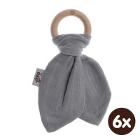 Hryzátko XKKO BMB Lístky - Silver 6x1ks (VO balenie)