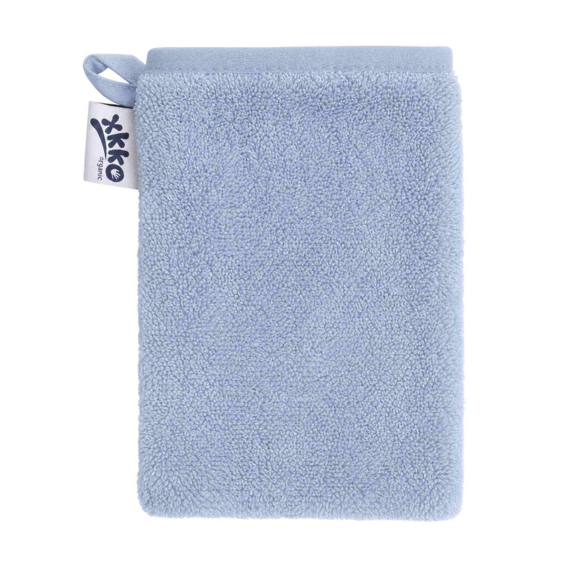BIO bavlnené froté žinka XKKO Organic - Baby Blue