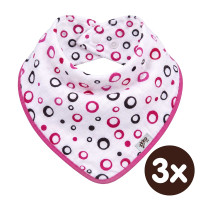 Bambusová šatka XKKO BMB - Magenta Bubbles 3x1ks VO bal.