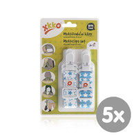 XKKO Multifunkčné klipy - Little Stars Cyan MIX 5x2ks (VO balenie)